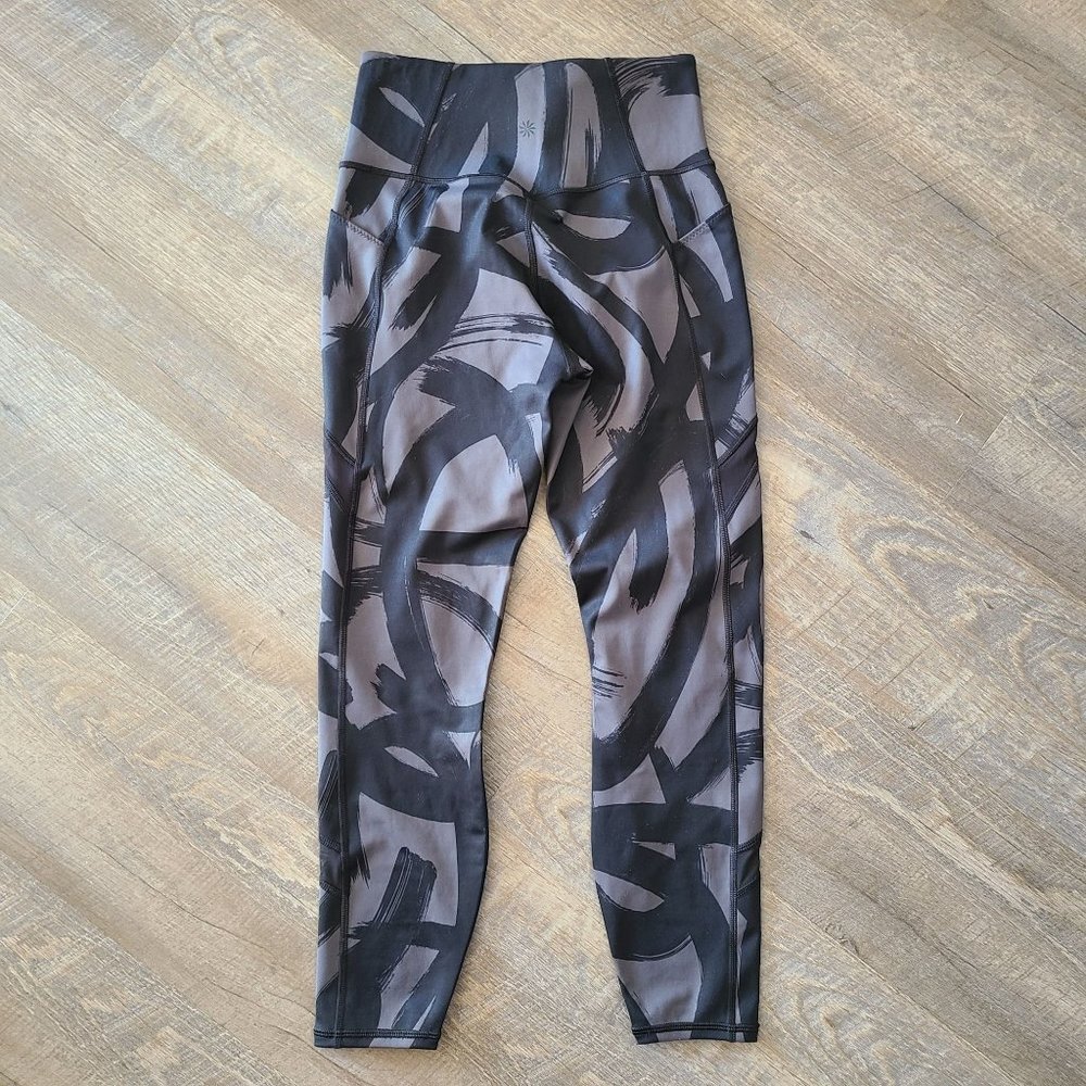 Athleta US Women's Size Small Tenacity 7/8 Tight Leggings Black Gray Athletic - Picture 4 of 11